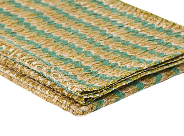 HomeRoots 50" Gray and Yellow Floral Kantha Throw Blanket – Handcrafted Embroidery for Cozy Home Decor Cotton - 50"x70" 544527