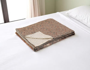 HomeRoots 50" Handcrafted Ikat Kantha Throw Blanket in Brown and Blue – Cozy, Unique, Perfect for Home Decor Cotton - 50"x70" 544537