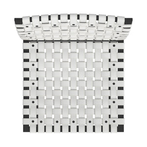 Butler Specialty Urban Rectangular Woven Leather Barstool With Back - Rustic Charm And Premium Iron Base Design White Iron,Leather,Steel Nail Heads 5445411-butler