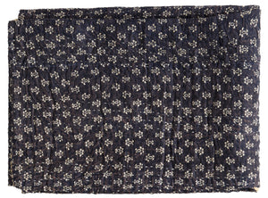 HomeRoots 50" X 70" Black & Ivory Quilted Floral Throw Blanket - Handcrafted Comfort for Any Space 544549