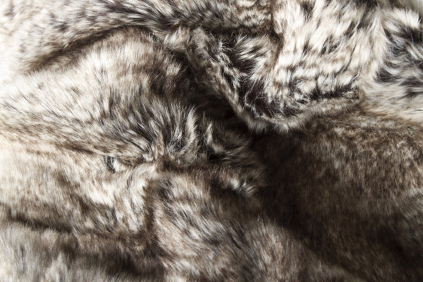 HomeRoots 50" Luxurious Brown and Light Brown Faux Fur Knitted Animal Print Throw Blanket for Cozy Comfort 544560