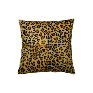 HomeRoots Set of Two 18" Leopard Cowhide Throw Pillows - Wild Luxury for Chic Home Décor & Comfort 544606