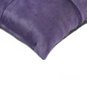 HomeRoots Set of Two 18" Purple Cowhide Throw Pillows – Luxurious Accent Decor for Chic Living Spaces 544612
