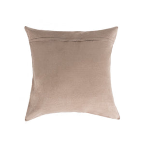 HomeRoots Set of Two 18" Natural Patchwork Cowhide Throw Pillows - Rustic Luxury for Any Room Décor 544634