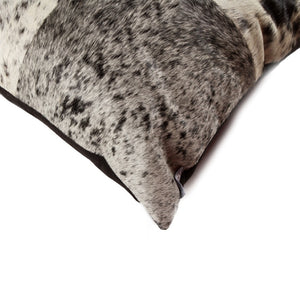 HomeRoots Set of Two 18" Black and White Cowhide Throw Pillows for Rustic Luxury Home Décor and Comfort 544638