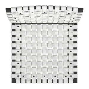 Butler Specialty Urban Woven Leather Counter Stool With Rustic Iron Base And Nailhead Accents For Timeless Charm Black And White Iron,Leather,Steel 5446411-butler