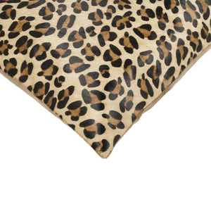 HomeRoots Set of Two Luxurious Leopard Cowhide Throw Pillows - Chic 18" Decorative Cushions for Home Style 544652