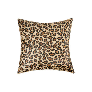 HomeRoots Set of Two Luxurious Leopard Cowhide Throw Pillows - Chic 18" Decorative Cushions for Home Style 544652