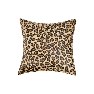 HomeRoots Set of Two Luxurious Leopard Cowhide Throw Pillows - Chic 18" Decorative Cushions for Home Style 544652