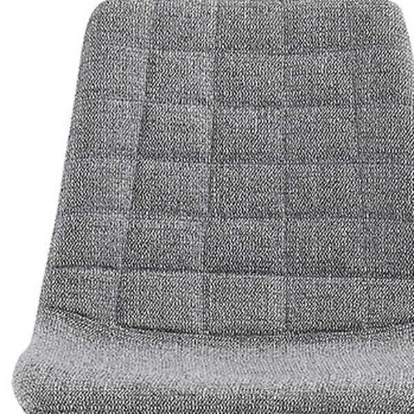 Homeroots Set Of Two 26" Light Gray And Black Fabric And Steel Low Back Counter Height Bar Chairs   544693