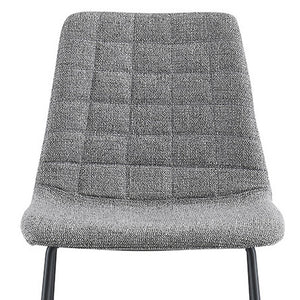 Homeroots Set Of Two 26" Light Gray And Black Fabric And Steel Low Back Counter Height Bar Chairs   544693