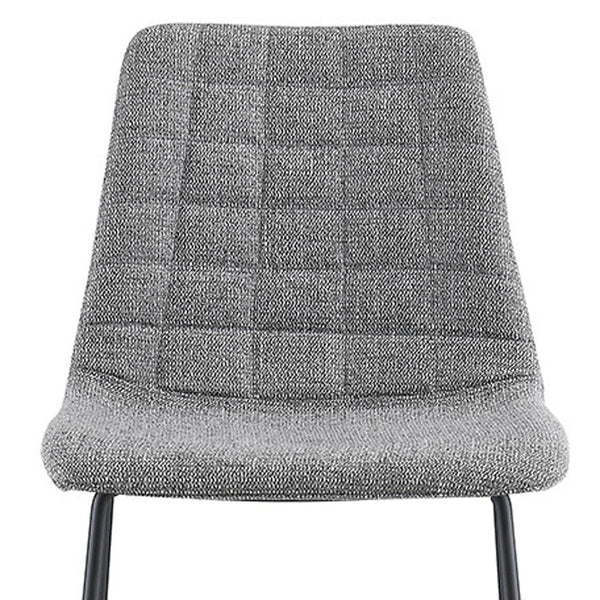 Homeroots Set Of Two 26" Light Gray And Black Fabric And Steel Low Back Counter Height Bar Chairs   544693