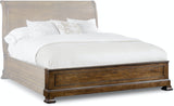 Archivist Traditional/Formal Sleigh Bed in Pecky Pecan