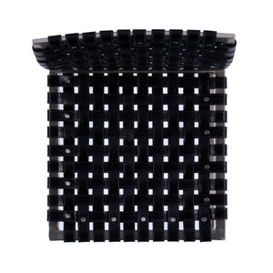 Butler Specialty Urban Woven Leather Side Chair With Black Iron Base And Rustic Nail Head Accents For Stylish Decor Black Iron,Leather,Steel 5447034-butler