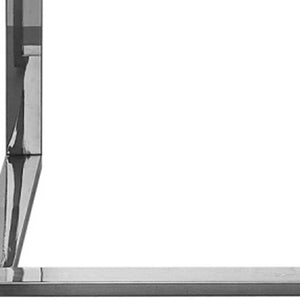 HomeRoots 71" Modern White Wood & Stainless Steel Three-Tier Etagere Bookcase with Drawer for Stylish Storage 544736