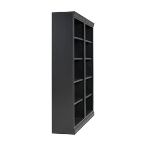 English Elm 83" 5-Tier Bookcase Suite with LED Light Strip, Adjustable Shelves, Cable Hole & 55lb Capacity, Black N751S246920B