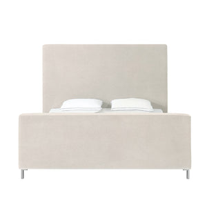 HomeRoots Beige Linen Upholstered King Bed Frame - Stylish, Durable Design for Ultimate Comfort & Support 544771