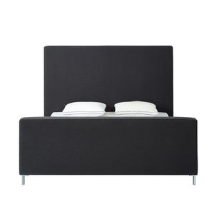 HomeRoots Charcoal Linen Upholstered King Bed Frame - Modern Minimalist Design for Ultimate Bedroom Comfort 544773