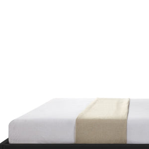 Homeroots Black Solid Wood King Upholstered Velvet Bed Black Velvet 544796