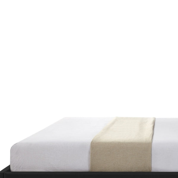 Homeroots Black Solid Wood King Upholstered Velvet Bed Black Velvet 544796