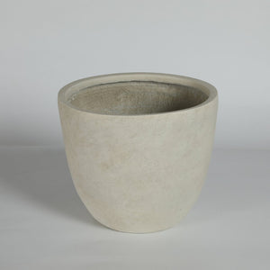 English Elm Round Handcrafted Concrete Planter Set Textured Matte Finish Patio Entryway Garden W347P449342