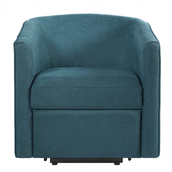 English Elm Power Lift Recliner Barrel Back Chenille Chair for Seniors with Footrest Pocket Blue N719P355911C
