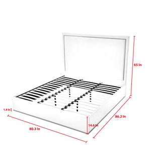 Homeroots Navy Blue Solid Wood King Upholstered Velvet Bed Navy Velvet 544801