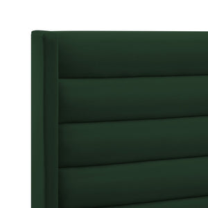 HomeRoots Black Velvet Upholstered Bed Frame - Luxurious Design with Sturdy Eucalyptus Wood for Ultimate Comfort Twin XL 544811