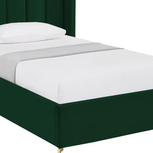 HomeRoots Black Velvet Upholstered Bed Frame - Chic, Durable Design for Modern Bedrooms with Sturdy Support Twin XL 544829
