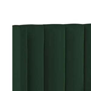 HomeRoots Black Velvet Upholstered Bed Frame - Chic, Durable Design for Modern Bedrooms with Sturdy Support Queen 544831