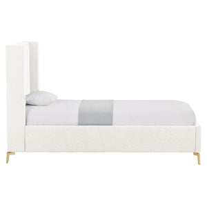 HomeRoots Beige Tufted Linen Upholstered Twin Bed Frame – Modern Elegance, Durable Construction & Cozy Design 544832