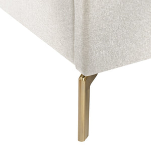 HomeRoots Beige Tufted Linen Upholstered Twin Bed Frame – Modern Elegance, Durable Construction & Cozy Design 544832