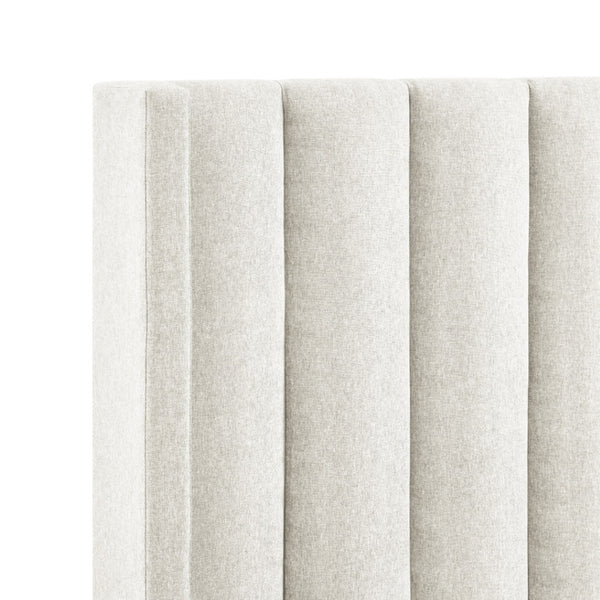HomeRoots Beige Tufted Linen Upholstered Twin Bed Frame – Modern Elegance, Durable Construction & Cozy Design 544832