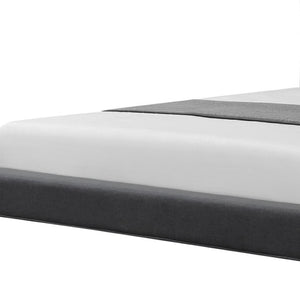HomeRoots Charcoal Linen Upholstered King Bed Frame - Modern Comfort & Timeless Elegance for Every Bedroom 544838
