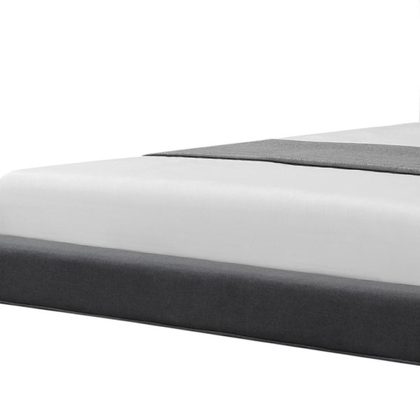 HomeRoots Charcoal Linen Upholstered King Bed Frame - Modern Comfort & Timeless Elegance for Every Bedroom 544838