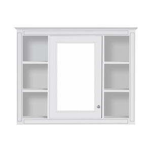 English Elm 36'' Modern Bathroom Vanity Set With Sink, Mirror & Open Shelves - Stylish Storage Solution! N710S236006K