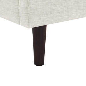 HomeRoots Cream Linen Upholstered King Bed Frame with Elegant Nailhead Trim - Stylish & Durable Design 544864