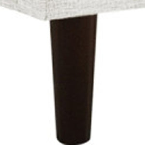 HomeRoots Cream Linen Upholstered Queen Bed Frame with Nailhead Trim - Stylish, Durable, and Cozy Design! 544865