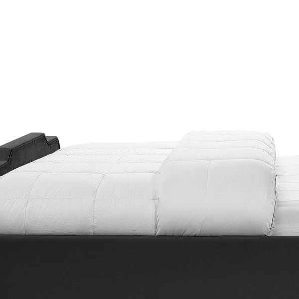 Homeroots Black Solid Wood King Tufted Upholstered Velvet Bed With Nailhead Trim Black Velvet 544915