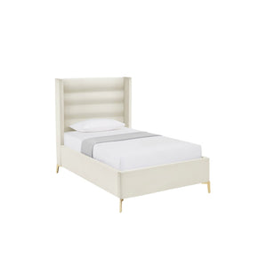 HomeRoots Black Velvet Upholstered Bed Frame - Luxurious Design with Sturdy Eucalyptus Wood for Ultimate Comfort Full 544928