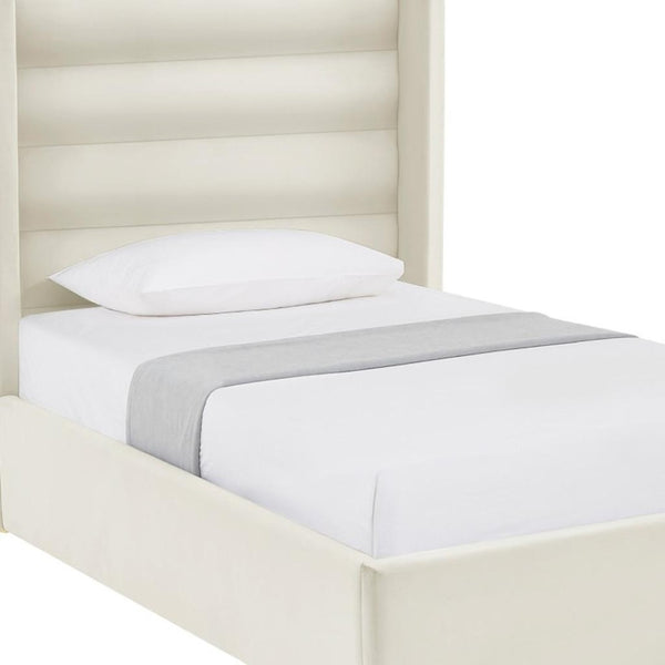 HomeRoots Black Velvet Upholstered Bed Frame - Luxurious Design with Sturdy Eucalyptus Wood for Ultimate Comfort Full 544928