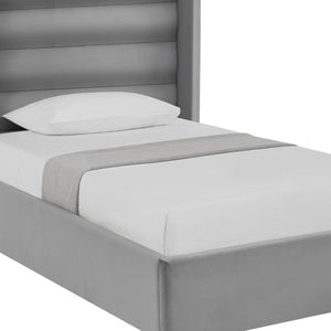 HomeRoots Black Velvet Upholstered Bed Frame - Luxurious Design with Sturdy Eucalyptus Wood for Ultimate Comfort Full 544929