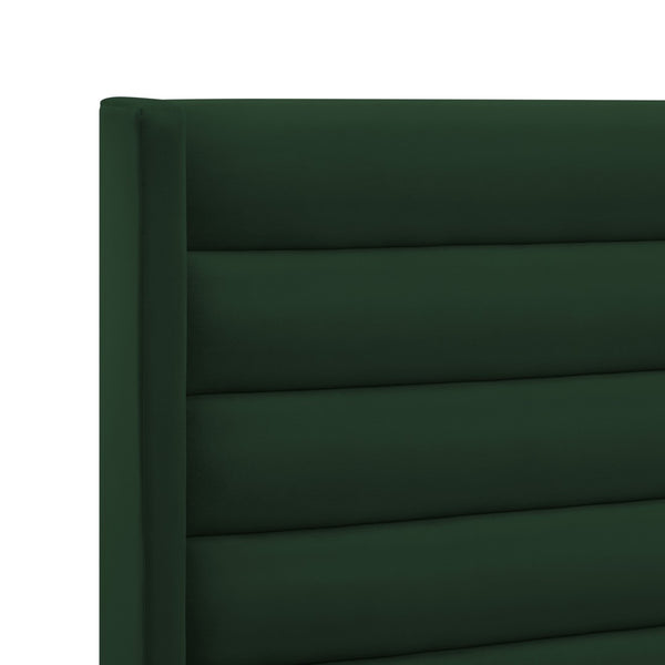 HomeRoots Black Velvet Upholstered Bed Frame - Luxurious Design with Sturdy Eucalyptus Wood for Ultimate Comfort Full 544930