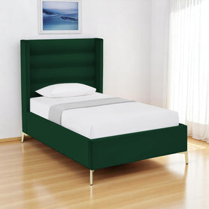 HomeRoots Black Velvet Upholstered Bed Frame - Luxurious Design with Sturdy Eucalyptus Wood for Ultimate Comfort Full 544930