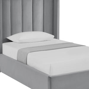 HomeRoots Black Velvet Upholstered Bed Frame - Chic, Durable Design for Modern Bedrooms with Sturdy Support Full 544935