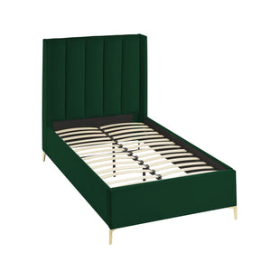 HomeRoots Black Velvet Upholstered Bed Frame - Chic, Durable Design for Modern Bedrooms with Sturdy Support Full 544936