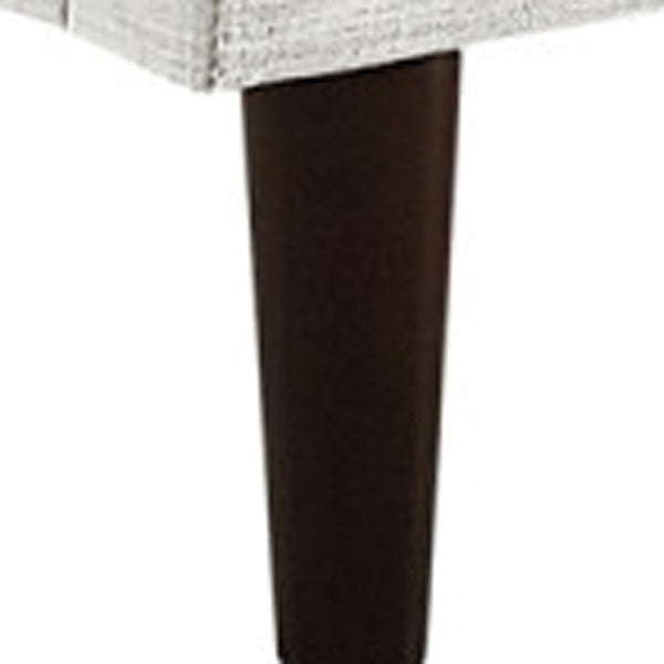 HomeRoots Cream Linen Upholstered Full Bed Frame with Elegant Nailhead Trim - Stylish Comfort & Durability 544944