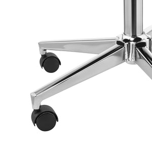 Homeroots Beige Velvet Rolling Conference Chair With Silver Steel Frame & Adjustable Height For Ultimate Comfort  Velvet 544969