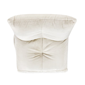 English Elm Jennifer Taylor Home - Rearden Oversized 35.5" Swivel Glider Recliner Chair in Pearl White Faux Sherpa Fur with Storage Pocket B2719P238499