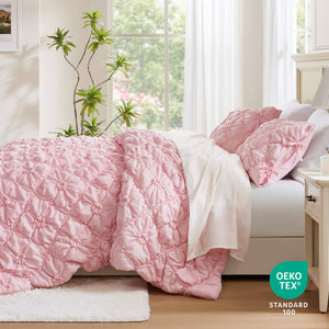 English Elm 3PCS Plush Microfiber Full/Queen Comforter Set with Hypoallergenic Poly Fill and Soft Shams Pink 16.93 L x 12.99 W x 6.69 H B035P366523